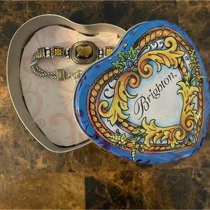 Brighton amber crystal bracelet with tin